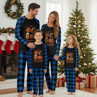 Tis The Season Fall Thanksgiving Plaid Pajama Set Retro Coquette Bow American Football Pumpkin - Wonder Print Shop