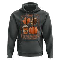 Tis The Season Fall Thanksgiving Hoodie Retro Coquette Bow American Football Pumpkin - Wonder Print Shop