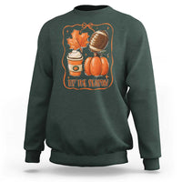 Tis The Season Fall Thanksgiving Sweatshirt Retro Coquette Bow American Football Pumpkin - Wonder Print Shop