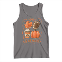 Tis The Season Fall Thanksgiving Tank Top Retro Coquette Bow American Football Pumpkin - Wonder Print Shop