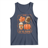 Tis The Season Fall Thanksgiving Tank Top Retro Coquette Bow American Football Pumpkin - Wonder Print Shop