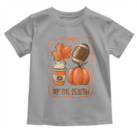 Tis The Season Fall Thanksgiving Toddler T Shirt Retro Coquette Bow American Football Pumpkin - Wonder Print Shop