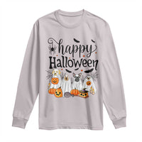 Happy Halloween Dog Ghost Spooky Season Long Sleeve Shirt - Wonder Print Shop