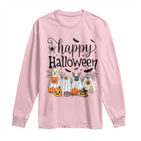 Happy Halloween Dog Ghost Spooky Season Long Sleeve Shirt - Wonder Print Shop