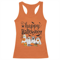 Happy Halloween Dog Ghost Spooky Season Racerback Tank Top - Wonder Print Shop