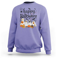 Happy Halloween Dog Ghost Spooky Season Sweatshirt - Wonder Print Shop