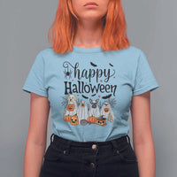 Happy Halloween Dog Ghost Spooky Season T Shirt For Women - Wonder Print Shop