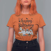 Happy Halloween Dog Ghost Spooky Season T Shirt For Women - Wonder Print Shop