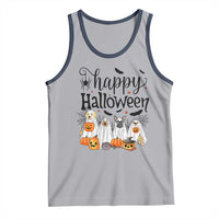 Happy Halloween Dog Ghost Spooky Season Tank Top - Wonder Print Shop