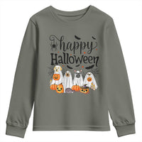 Happy Halloween Dog Ghost Spooky Season Youth Sweatshirt - Wonder Print Shop