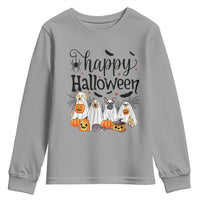 Happy Halloween Dog Ghost Spooky Season Youth Sweatshirt - Wonder Print Shop