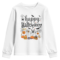 Happy Halloween Dog Ghost Spooky Season Youth Sweatshirt - Wonder Print Shop