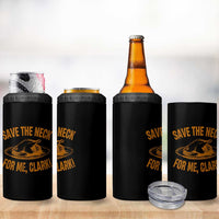 Funny Save The Neck For Me Clark 4 in 1 Can Cooler Tumbler Turkey Thanksgiving Christmas Dinner - Wonder Print Shop
