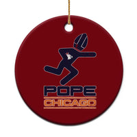 Chicago Pope Leo XIV American Football Ceramic Ornament - Wonder Print Shop