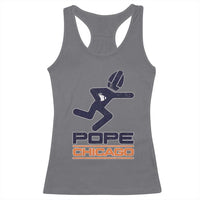 Chicago Pope Leo XIV American Football Racerback Tank Top - Wonder Print Shop