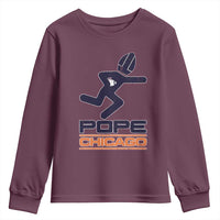 Chicago Pope Leo XIV American Football Youth Sweatshirt - Wonder Print Shop