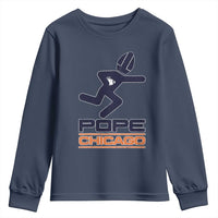 Chicago Pope Leo XIV American Football Youth Sweatshirt - Wonder Print Shop