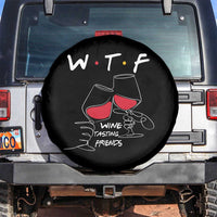 Funny Thanksgiving Friendsgiving Spare Tire Cover WTF Wine Tasting Friends - Wonder Print Shop