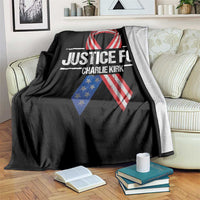 Justice For Charlie Kirk Throw Blanket Patriotic Tribute Human Rights Activist - Wonder Print Shop