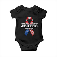 Justice For Charlie Kirk Baby Onesie Patriotic Tribute Human Rights Activist - Wonder Print Shop