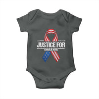 Justice For Charlie Kirk Baby Onesie Patriotic Tribute Human Rights Activist - Wonder Print Shop