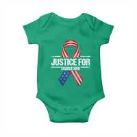 Justice For Charlie Kirk Baby Onesie Patriotic Tribute Human Rights Activist - Wonder Print Shop