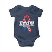 Justice For Charlie Kirk Baby Onesie Patriotic Tribute Human Rights Activist - Wonder Print Shop