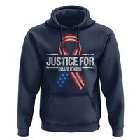 Justice For Charlie Kirk Hoodie Patriotic Tribute Human Rights Activist - Wonder Print Shop