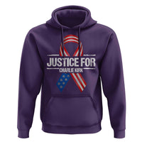 Justice For Charlie Kirk Hoodie Patriotic Tribute Human Rights Activist - Wonder Print Shop