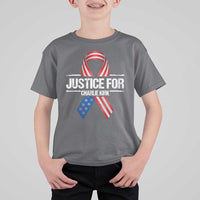 Justice For Charlie Kirk T Shirt For Kid Patriotic Tribute Human Rights Activist - Wonder Print Shop