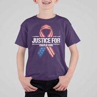 Justice For Charlie Kirk T Shirt For Kid Patriotic Tribute Human Rights Activist - Wonder Print Shop