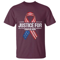 Justice For Charlie Kirk T Shirt Patriotic Tribute Human Rights Activist - Wonder Print Shop