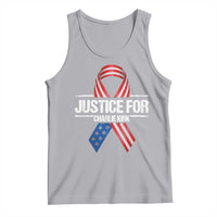 Justice For Charlie Kirk Tank Top Patriotic Tribute Human Rights Activist - Wonder Print Shop