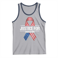 Justice For Charlie Kirk Tank Top Patriotic Tribute Human Rights Activist - Wonder Print Shop