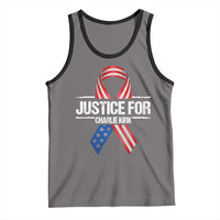 Justice For Charlie Kirk Tank Top Patriotic Tribute Human Rights Activist - Wonder Print Shop