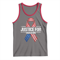 Justice For Charlie Kirk Tank Top Patriotic Tribute Human Rights Activist - Wonder Print Shop