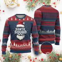 Funny Xmas Ugly Christmas Sweater Santa Squad Xmas Team Family Matching - Wonder Print Shop