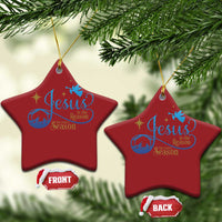 Jesus Is The Reason For The Season Christmas Ornament Nativity Scene - Wonder Print Shop