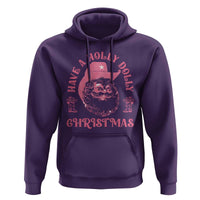 Western Xmas Hoodie Have A Holly Dolly Christmas Cowboy Santa TS11