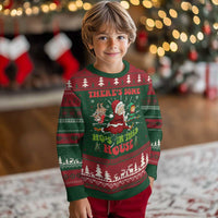 Funny Xmas Naughty Santa Ugly Christmas Sweater There's Some Ho's In This House Elf Reindeers - Wonder Print Shop