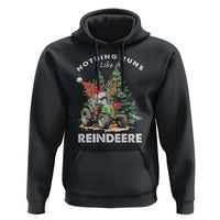 Funny Christmas Tractor Hoodie Nothing Runs Like A Reindeere Farmers