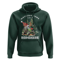 Funny Christmas Tractor Hoodie Nothing Runs Like A Reindeere Farmers