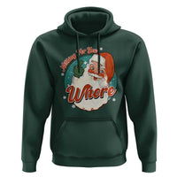 Funny Christmas Retro Santa Hoodie Nothing For You Whore Middle Finger