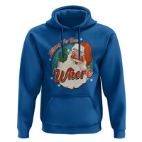 Funny Christmas Retro Santa Hoodie Nothing For You Whore Middle Finger