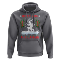Funny Christmas Yule Krampus Is Coming Mistletoe Hoodie