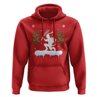 Funny Christmas Yule Krampus Is Coming Mistletoe Hoodie
