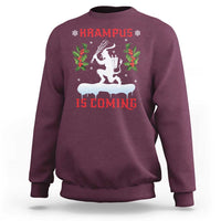 Funny Christmas Yule Krampus Is Coming Mistletoe Sweatshirt - Wonder Print Shop