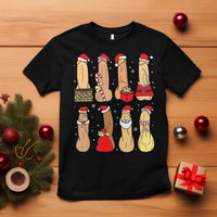 Funny Naughty Christmas Dirty Santa Hat Xmas Adult Humor T Shirt - Wonder Print Shop