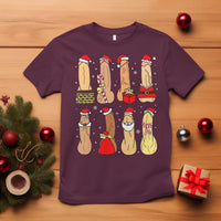 Funny Naughty Christmas Dirty Santa Hat Xmas Adult Humor T Shirt - Wonder Print Shop