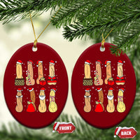 Funny Naughty Christmas Dirty Santa Hat Xmas Adult Humor Ceramic Ornament - Wonder Print Shop